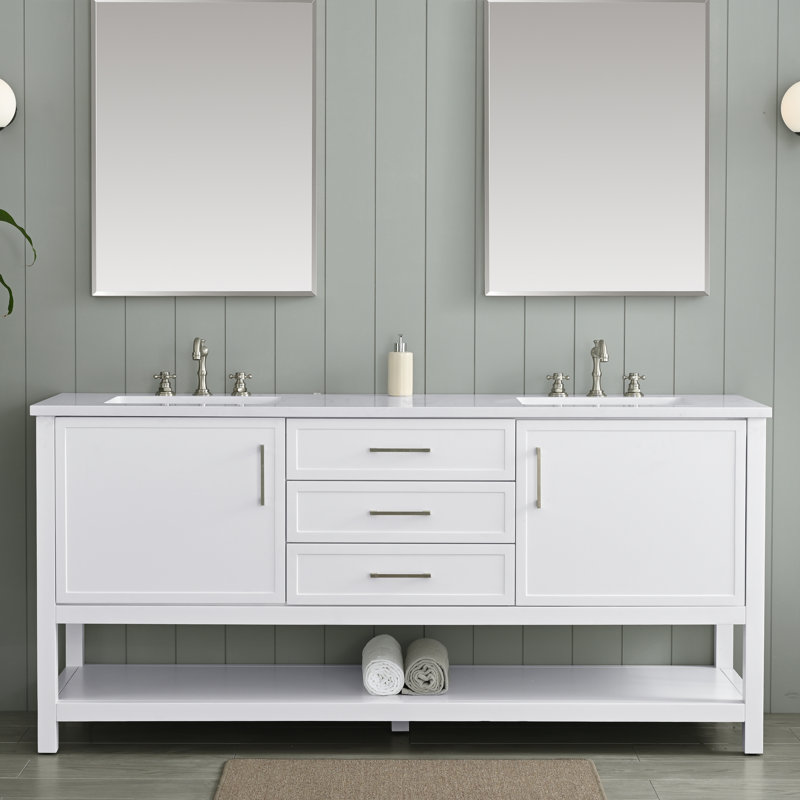 Mercury Row® Vicini 72" Double Bathroom Vanity & Reviews | Wayfair
